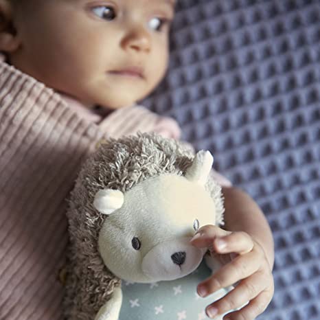 Juguete chirriante de felpa suave de primera calidad para recién nacidos y mayores, juguete de peluche de erizo