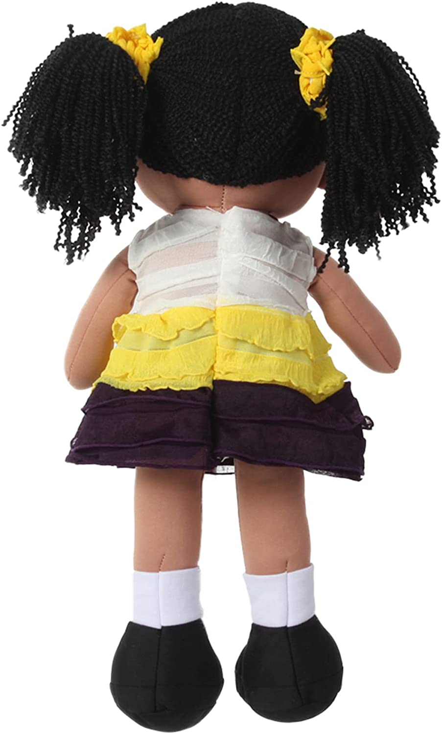 Linzy Plush 16' Yellow Aissa Rag Doll para niñas, Soft Plush, Sleeping Cuddle Buddy para niños pequeños Custom Plush Doll Toy 