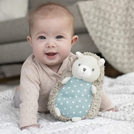 Juguete chirriante de felpa suave de primera calidad para recién nacidos y mayores, juguete de peluche de erizo